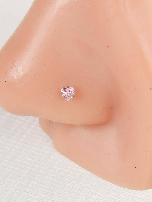 Titanium Nose Piercing L- Shape (silver tone )