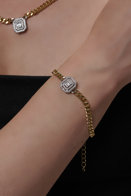 Crystal Square Charm Set