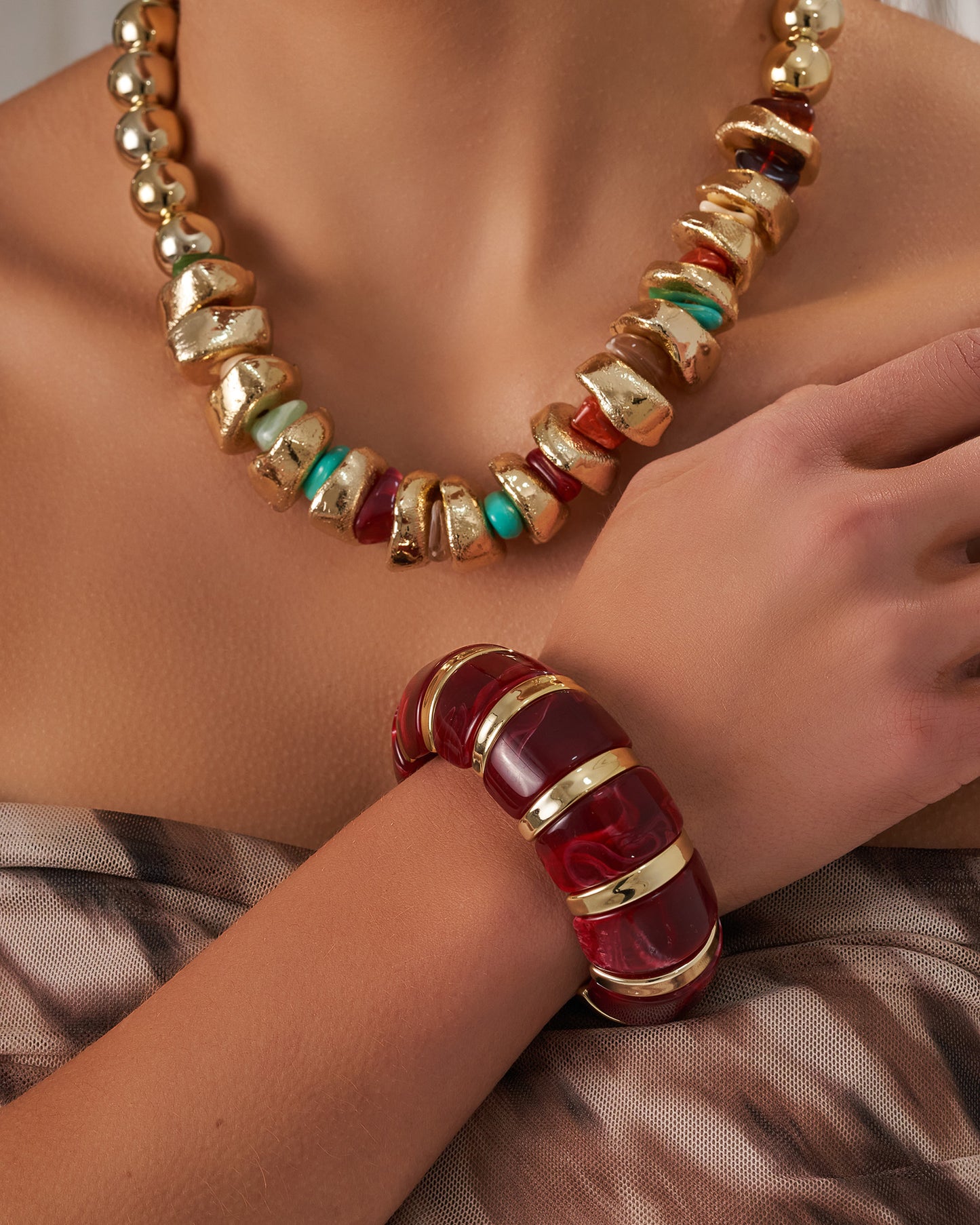 Burgundy Chunky Bangles
