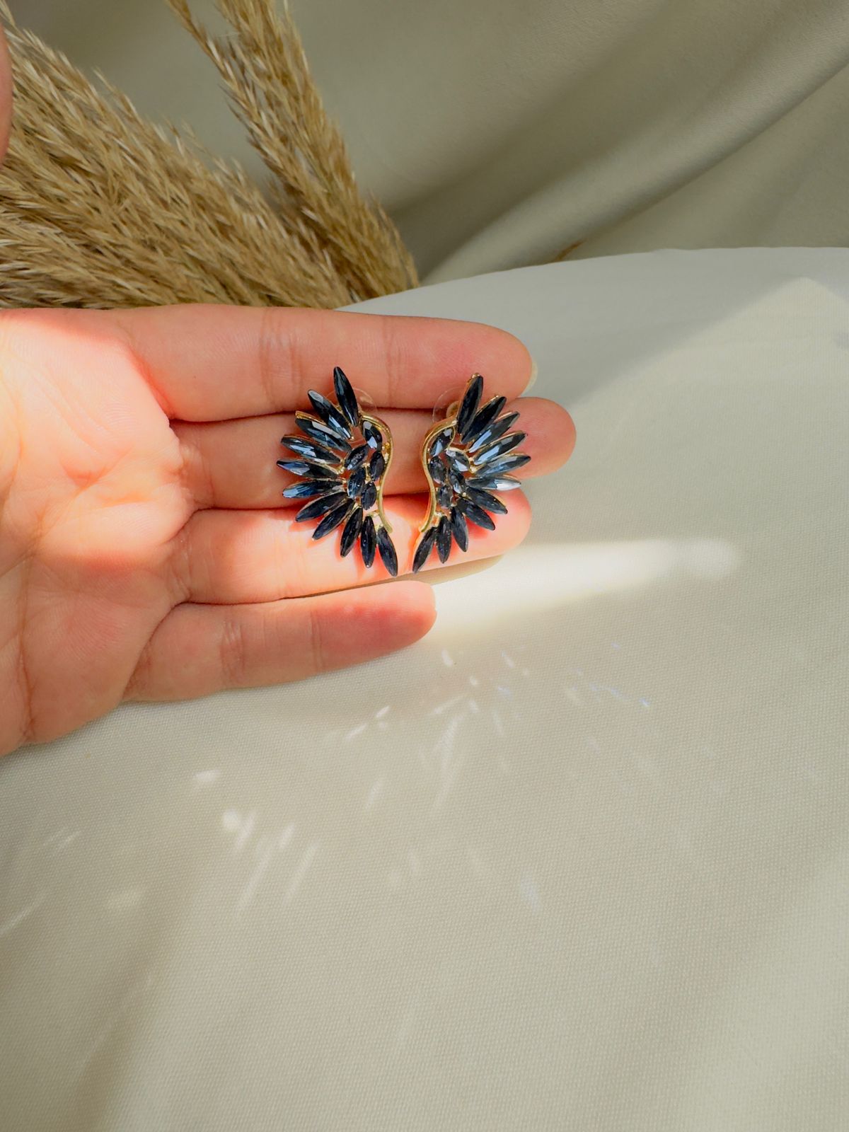 Wing-shaped earrings