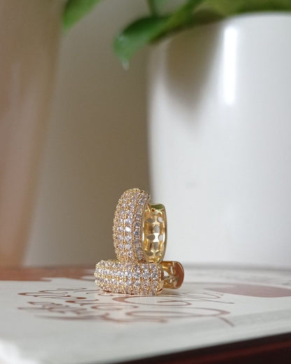 Zircon statement circle Earrings