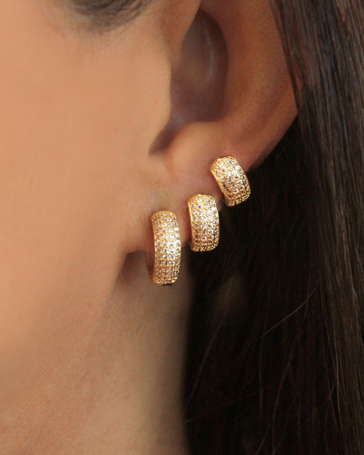 Zircon statement circle Earrings