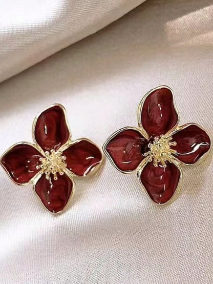 Flower-shaped earrings