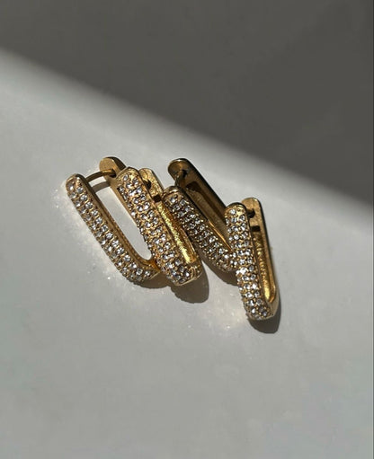 Square Hoop Earrings (pair) حلق