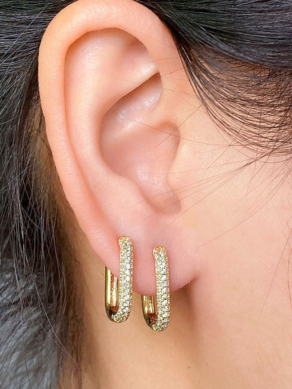 Square Hoop Earrings (pair) حلق