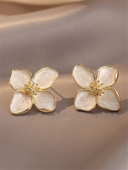 Flower-shaped earrings