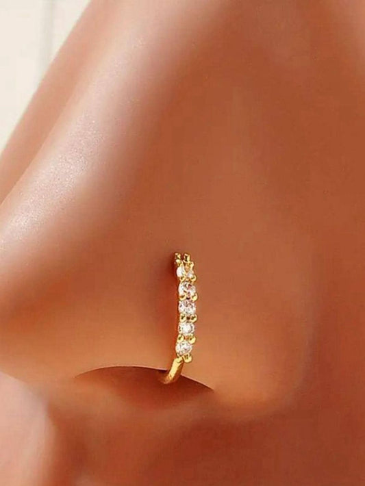 Hoop Nose piercing (Gold)