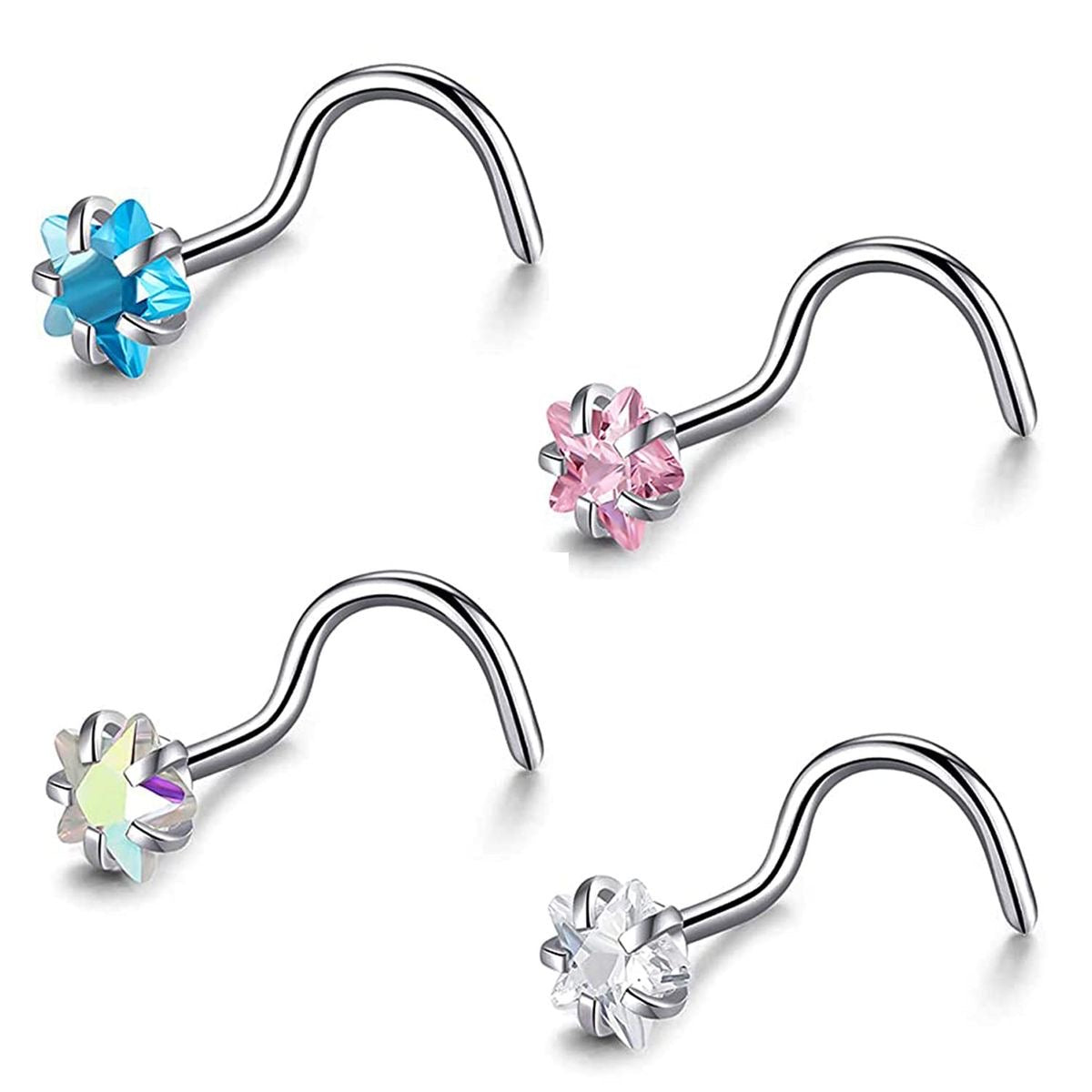 Titanium Nose Piercing U-Shape (silver tone )