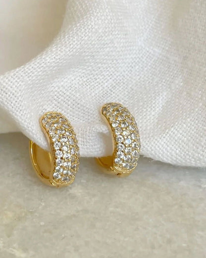 Zircon statement circle Earrings