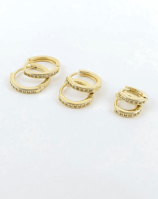 sparkling zircon stones Hoops