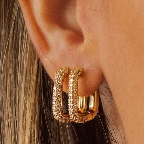 Square Hoop Earrings (pair) حلق