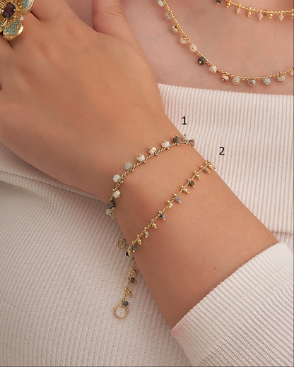 Delicate Colorful Stone Bracelets