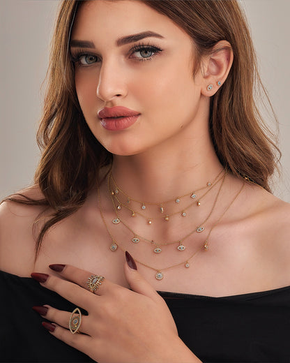 Eye & Hand Charm Necklaces