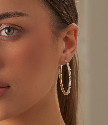 Large round hoop Earrings