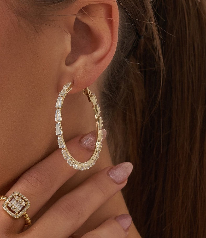 Large round hoop Earrings