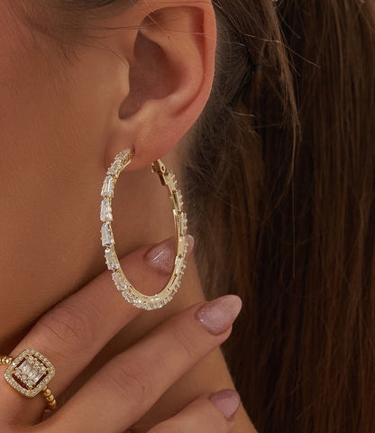 Large round hoop Earrings