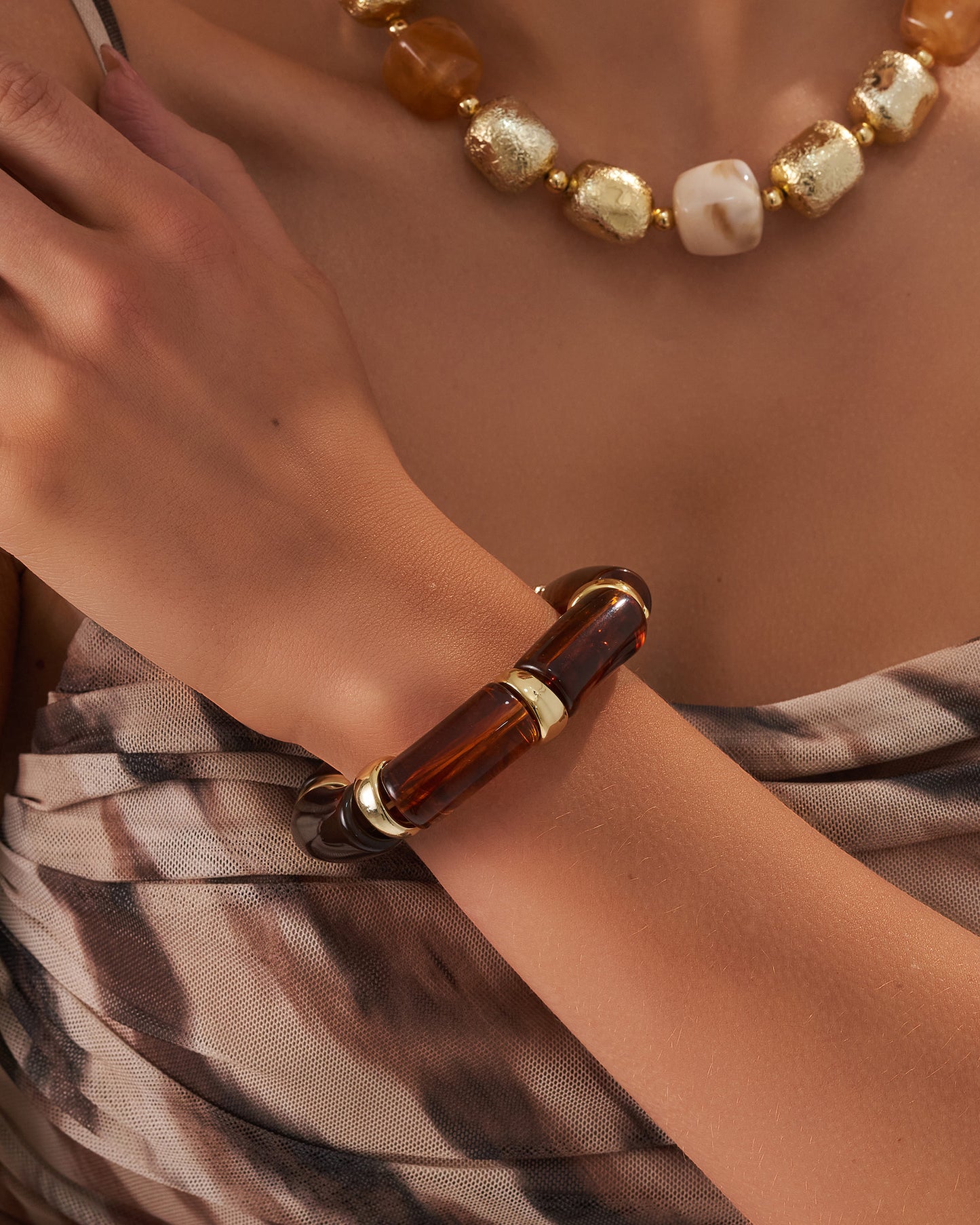 Honey Color Chunky Bangle