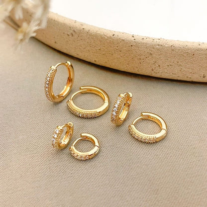 sparkling zircon stones Hoops