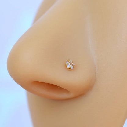 Titanium Nose Piercing L- Shape (silver tone )