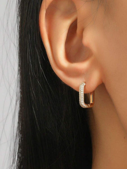 Square Hoop Earrings (pair) حلق