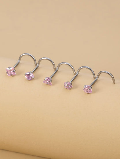 Titanium Nose Piercing U-Shape (silver tone )