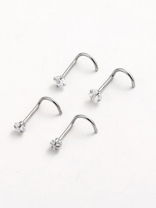 Titanium Nose Piercing U-Shape (silver tone )