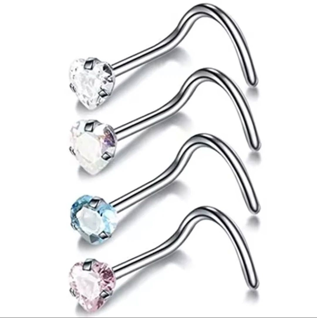 Titanium Nose Piercing U-Shape (silver tone )