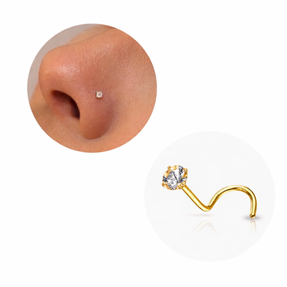 Titanium Nose Piercing U-Shape (gold tone )