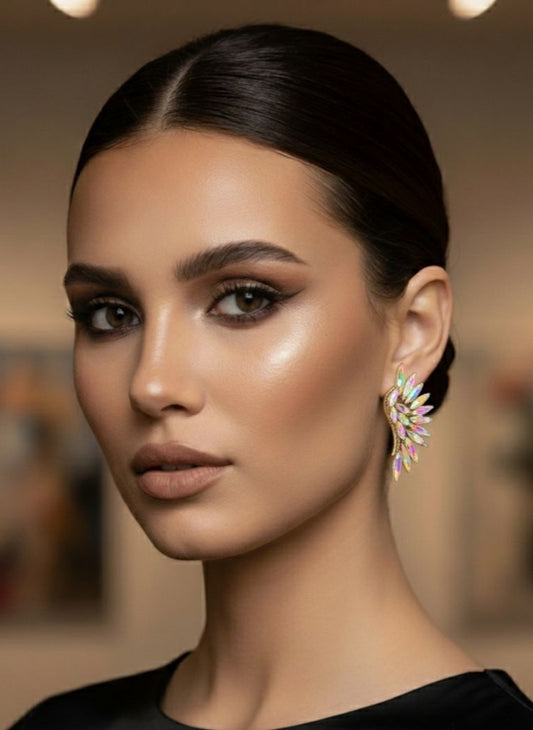 Colorful star-shaped earring