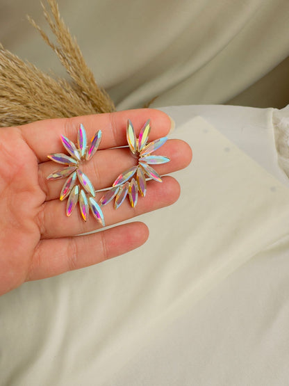 Colorful star-shaped earring