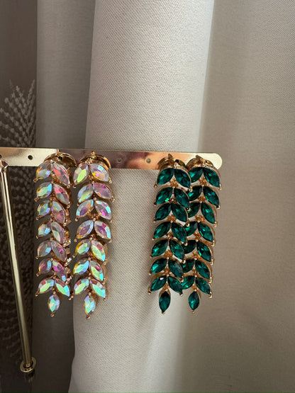 Emerald color earring
